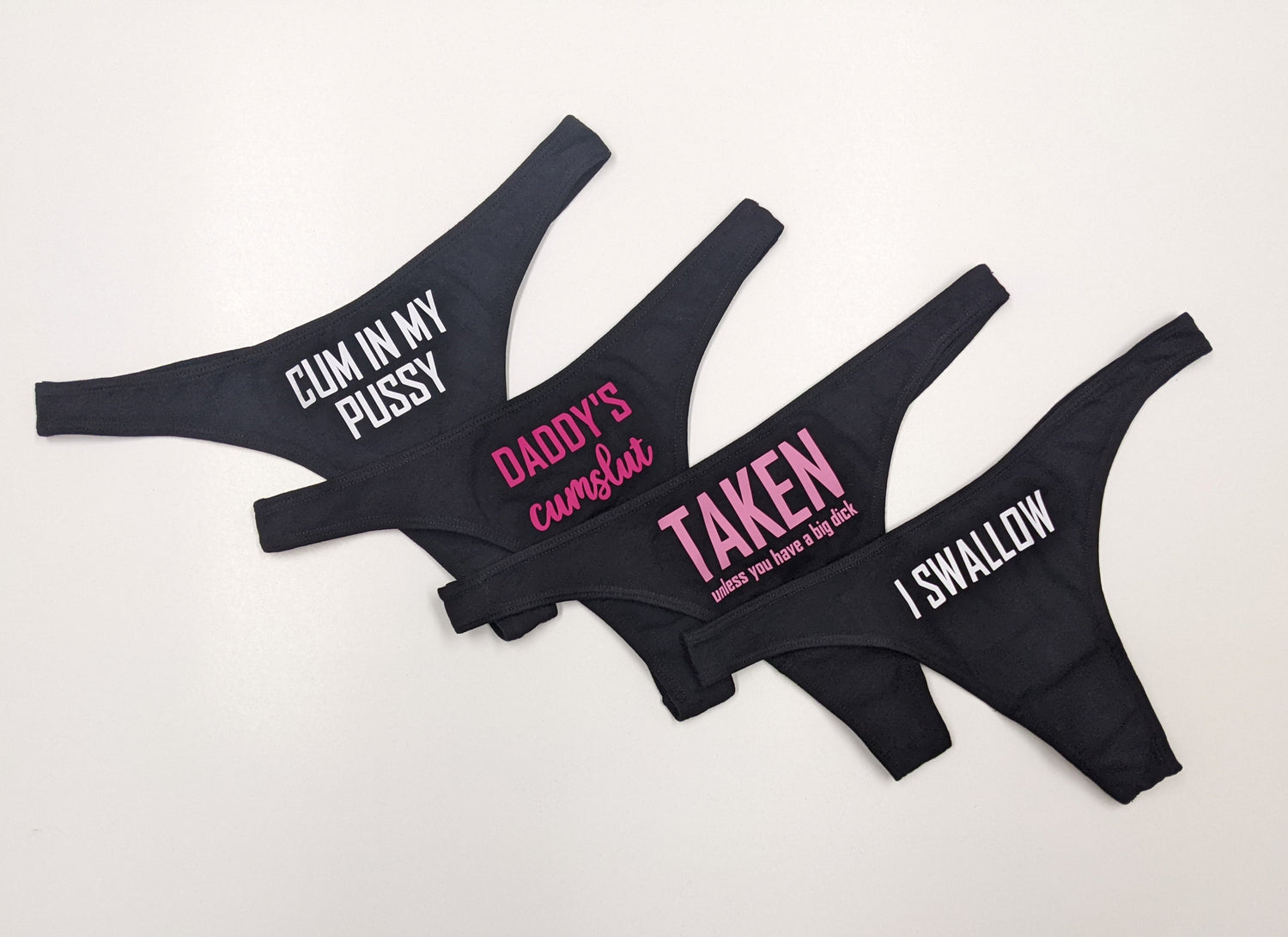 Naughty BDSM Themed Thongs: DDLG, Cumslut, Cuckold Kinks