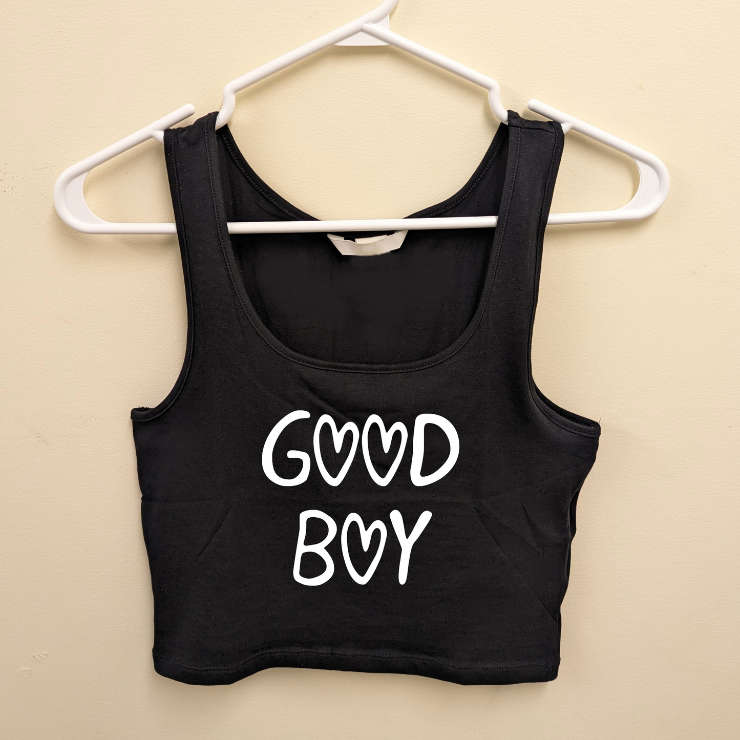 Good Boy Hearts Crop Top