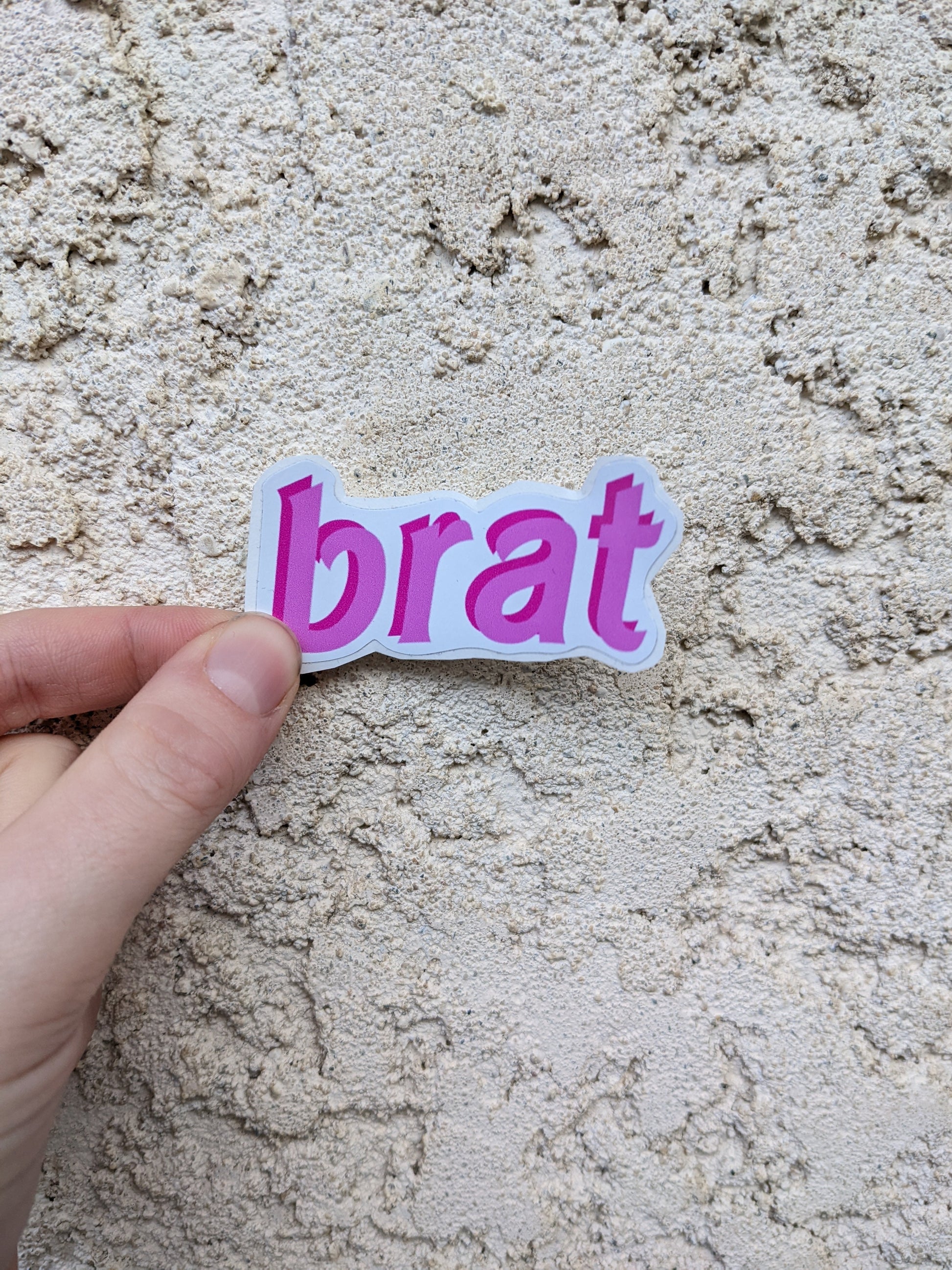Brat 2-Tone Pink Sticker