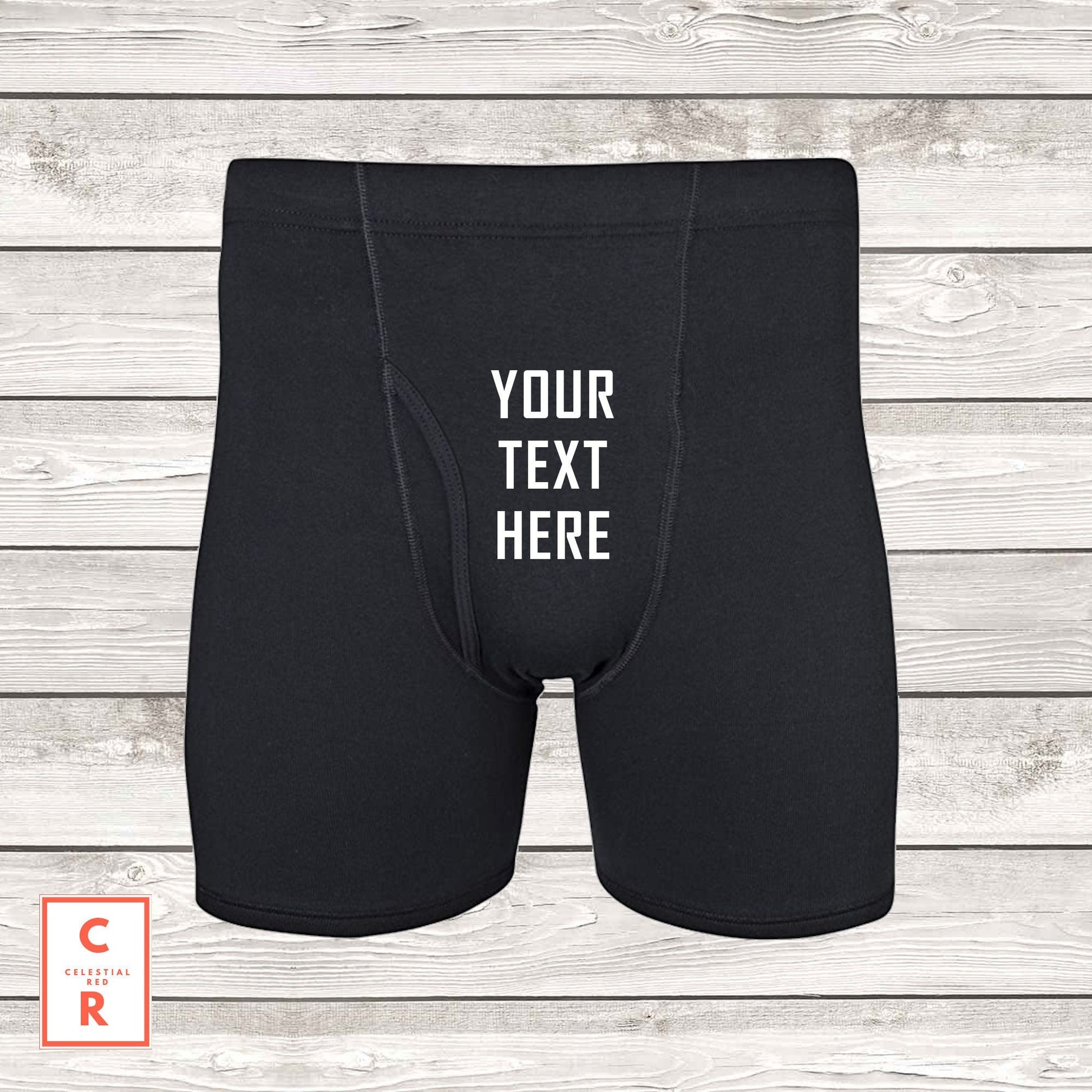 Custom Text Boxer Briefs