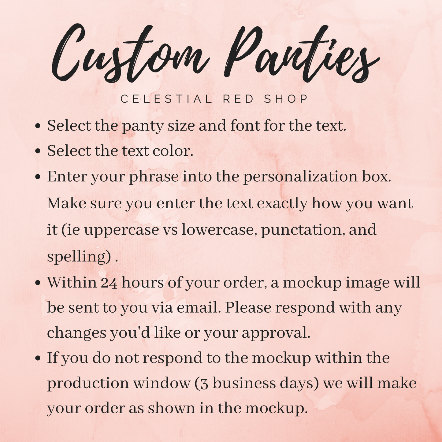 Custom Text Panties