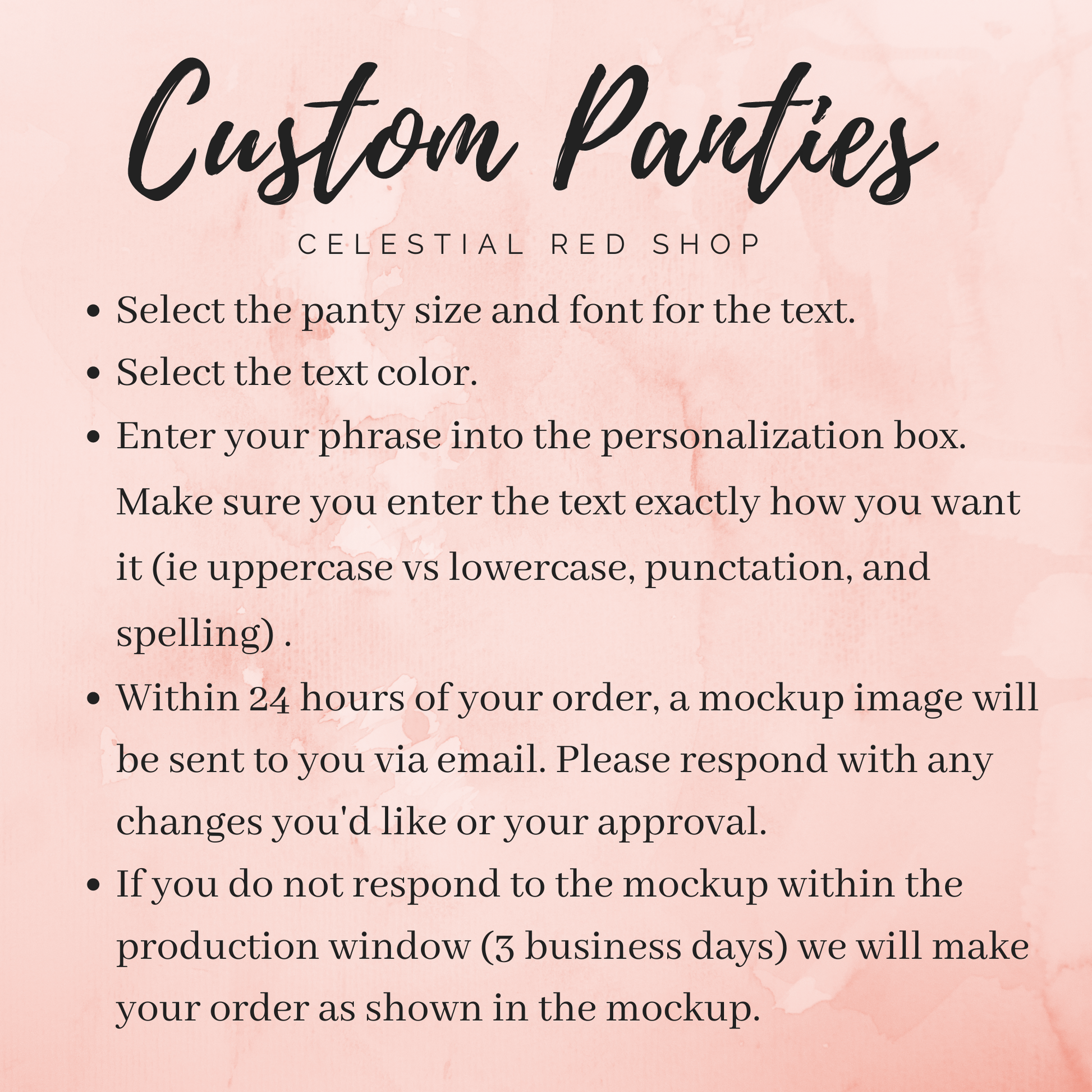 Custom Text Panties