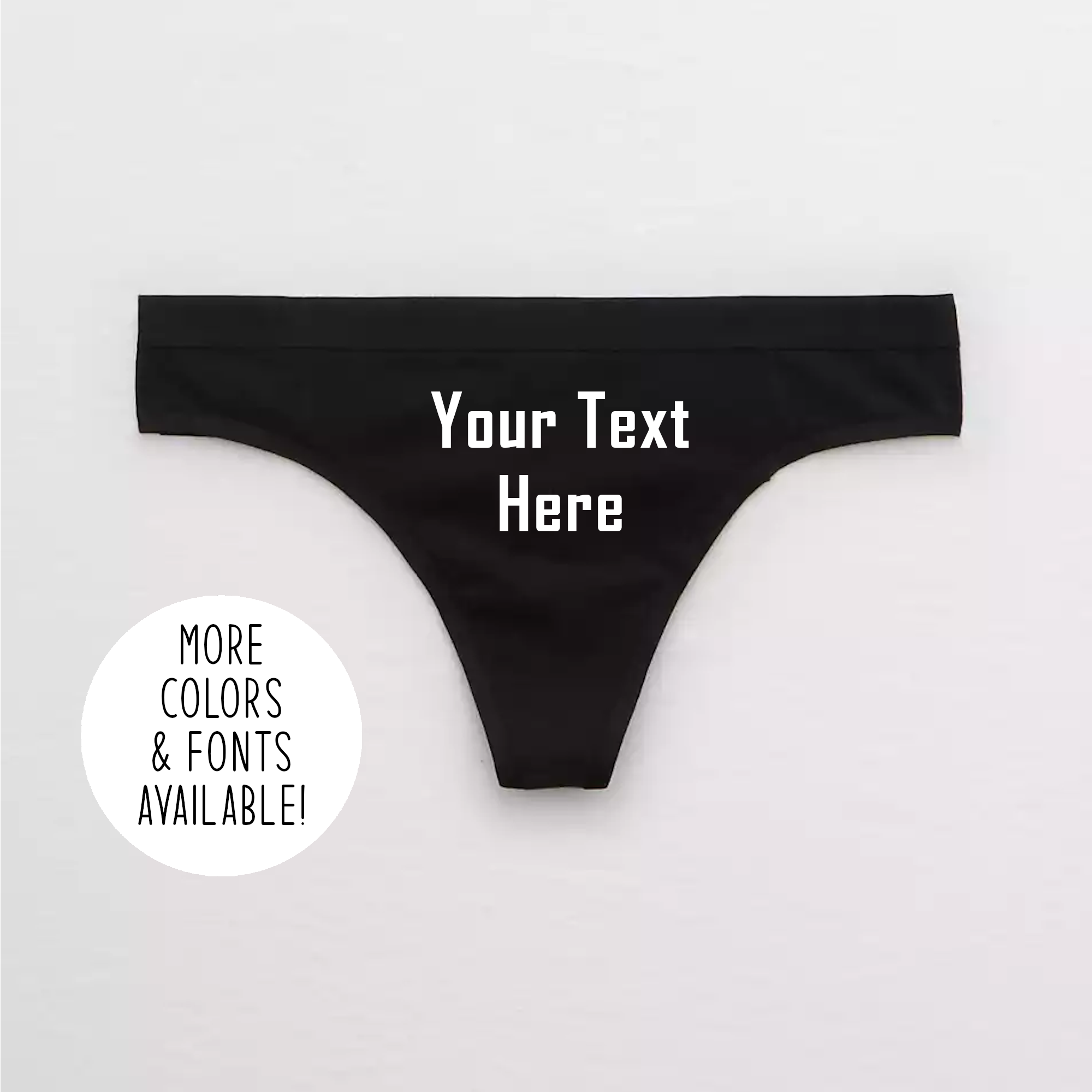 Custom Text Thong – Celestial Red Shop