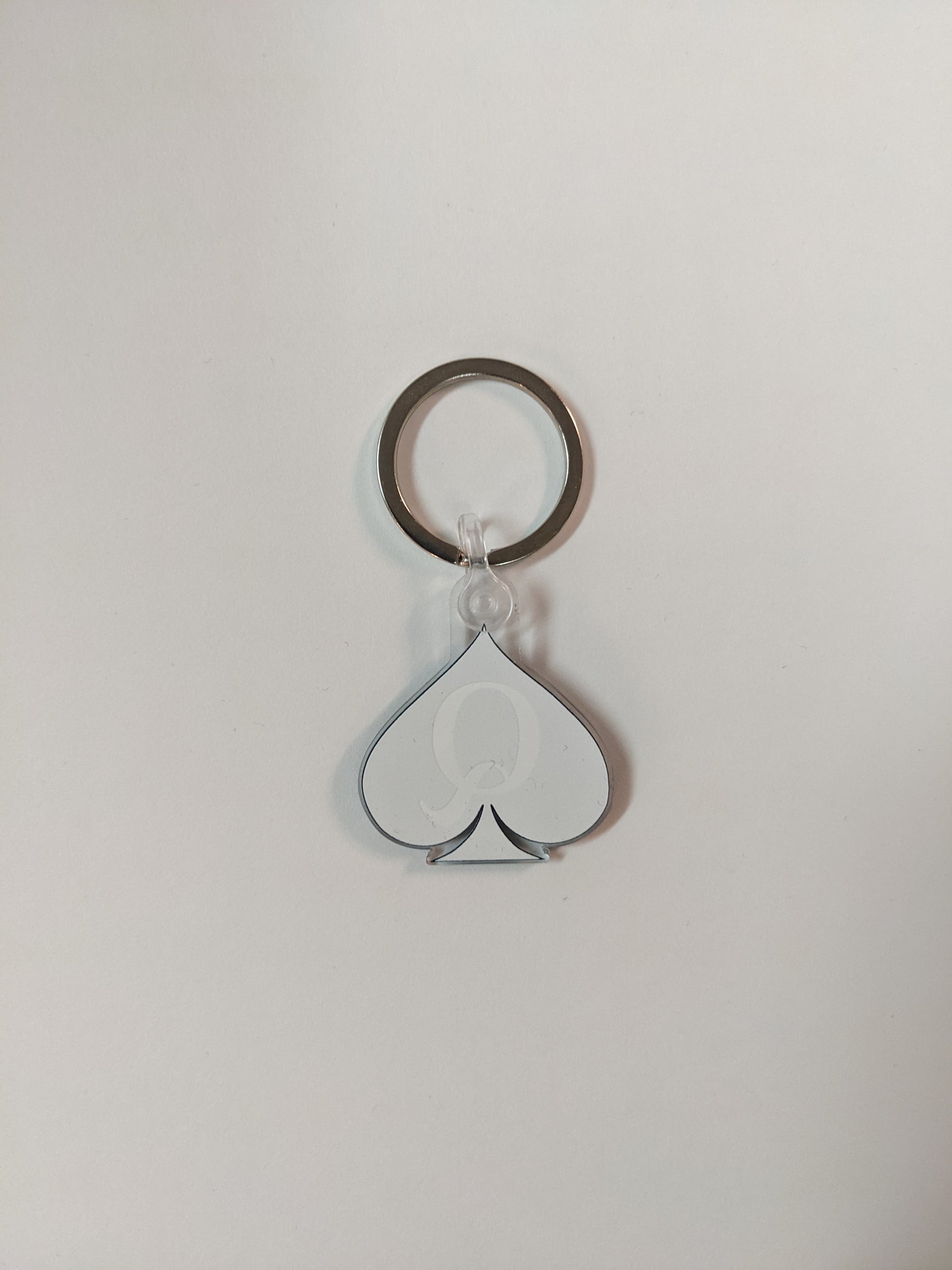Queen of Spades Keychain Back