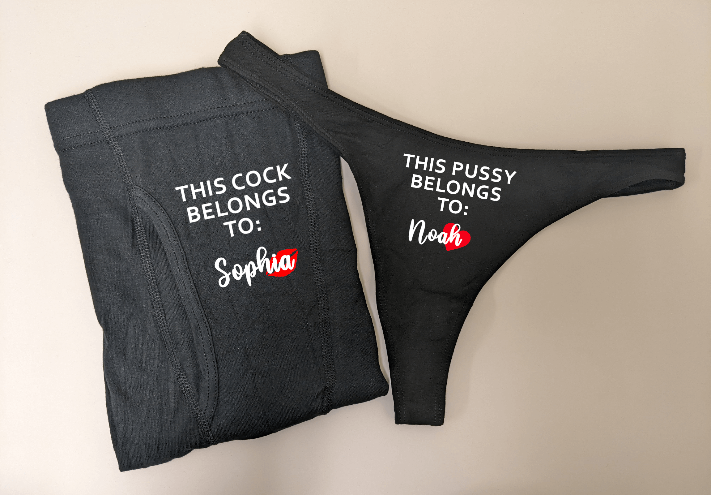 Personalized Couples Matching Underwear Set – Celestial Red Shop