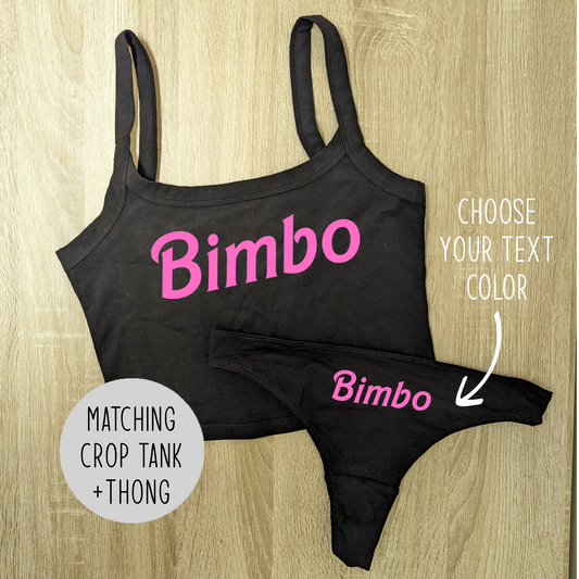 Bimbo Matching Lingerie Set Hotwife Clothing