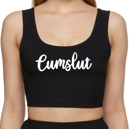 Cumslut Crop Tank Top
