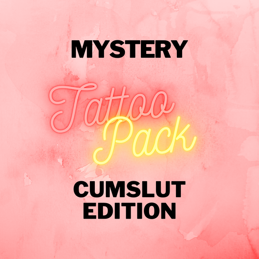 Cum Slut Kinky Temporary Tattoo Pack