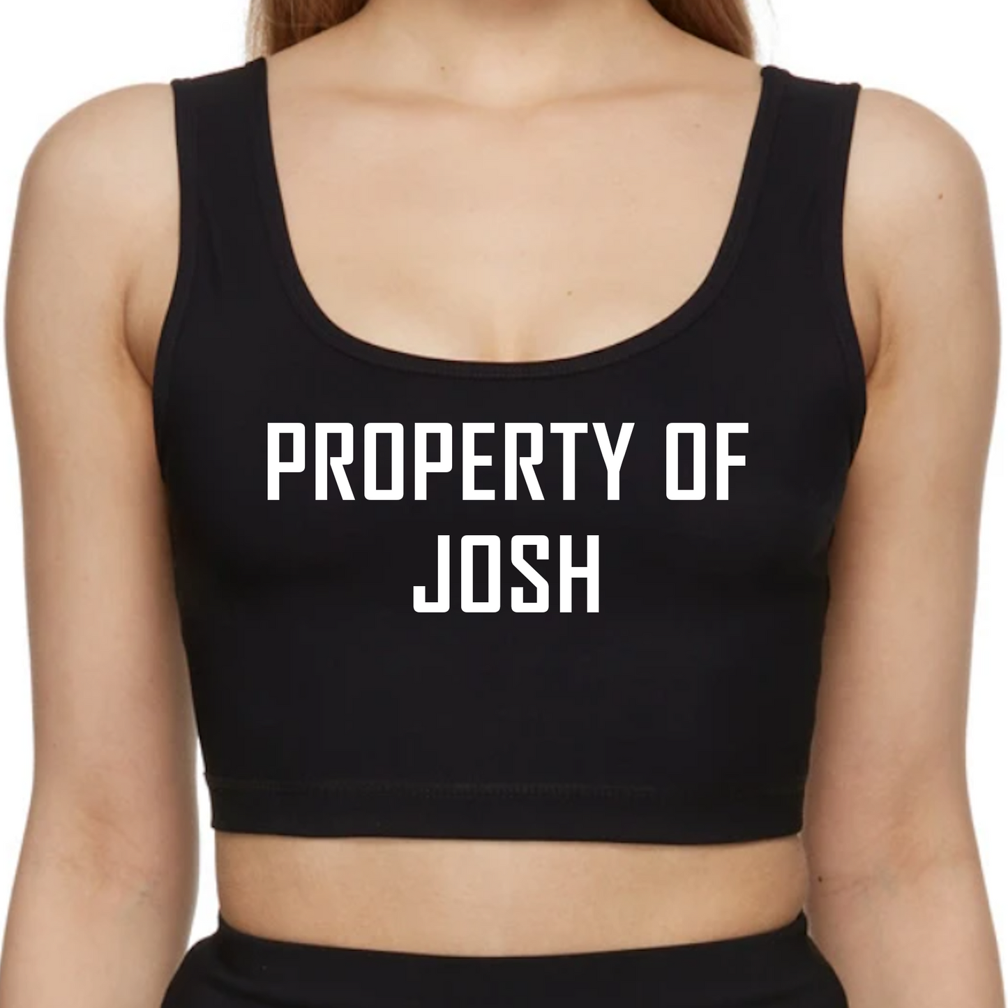 Property of Name Custom Crop Top Personalized BDSM Clothing