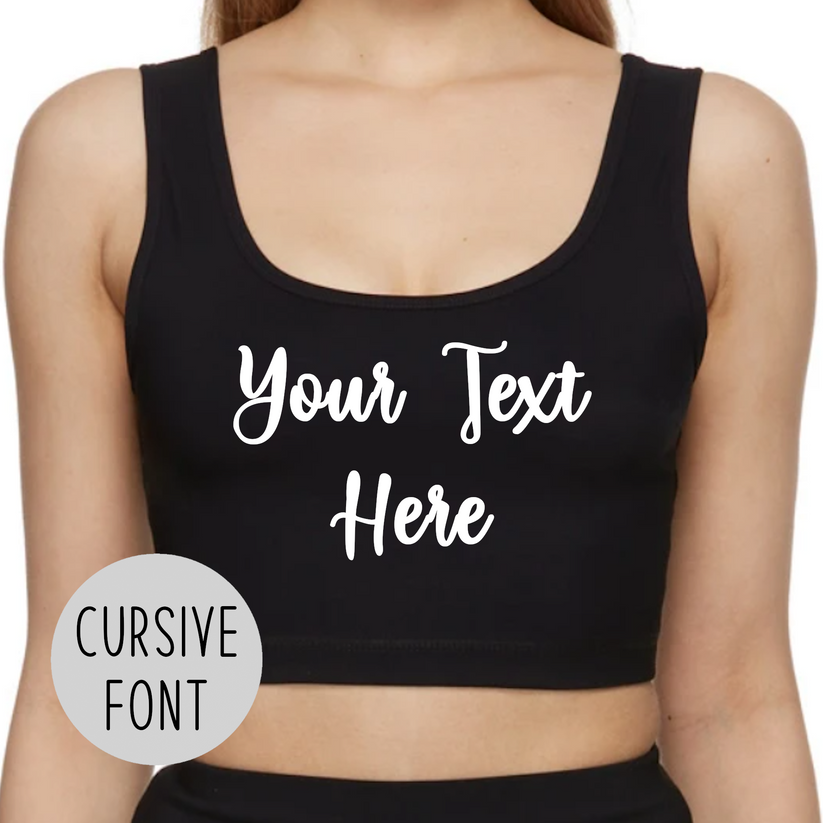 Custom Text Crop Top – Celestial Red Shop