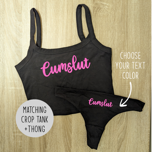 CumSlut BDSM Matching Set DDLG Kink Lingerie