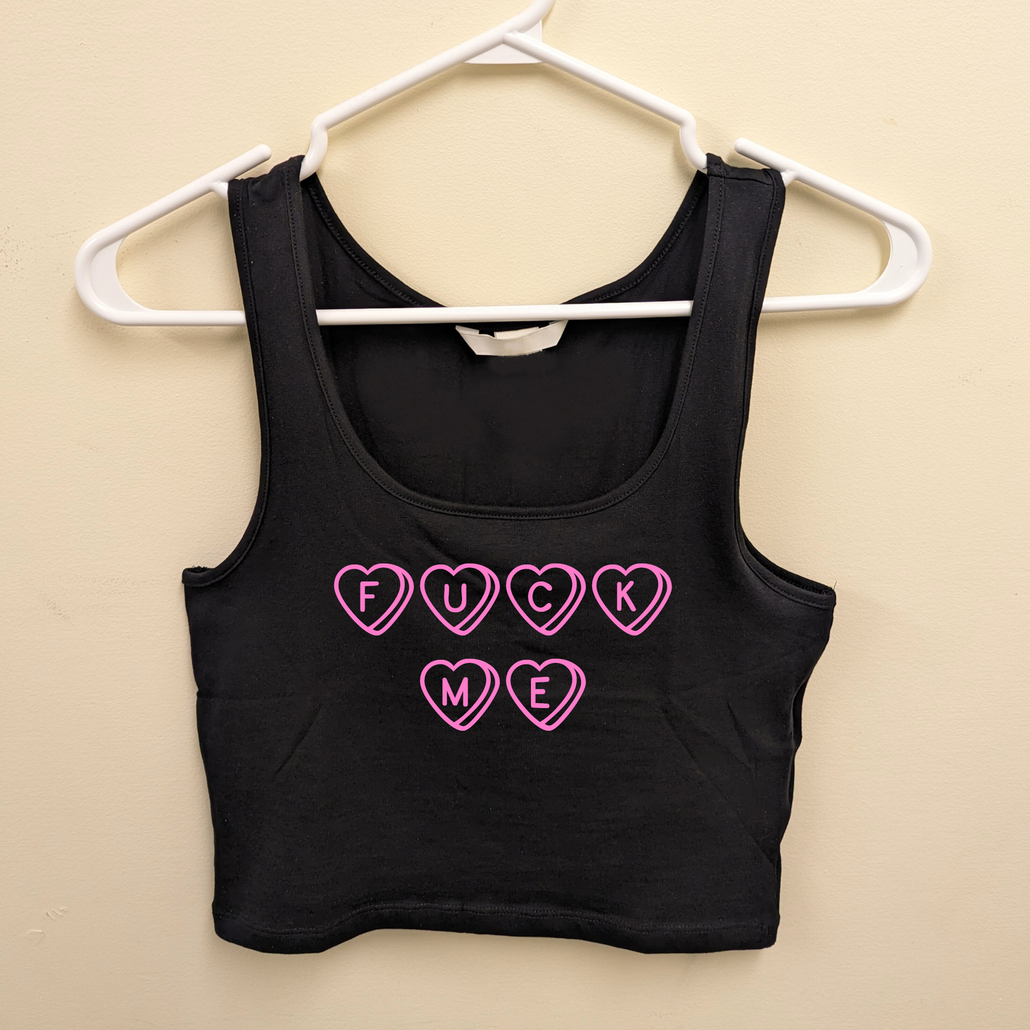 Fuck Me Candy Hearts Crop Top