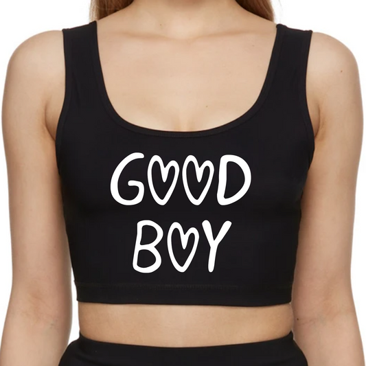 Cute Good Boy Crop Top