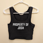 Personalized Property of Name Crop Top