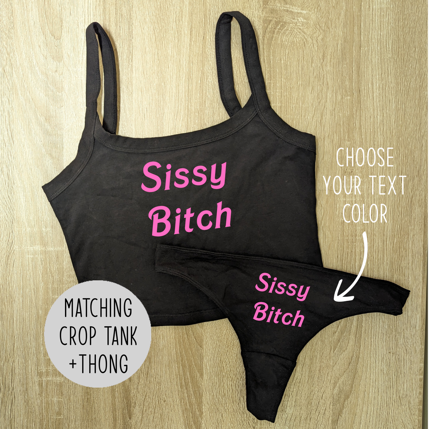 Sissy Bitch BDSM Matching Set Sissy Boy Clothing