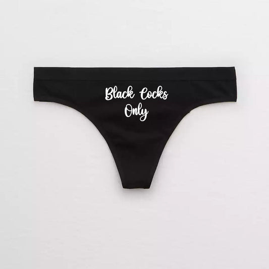 Black Cocks Only BBC Slut Panties