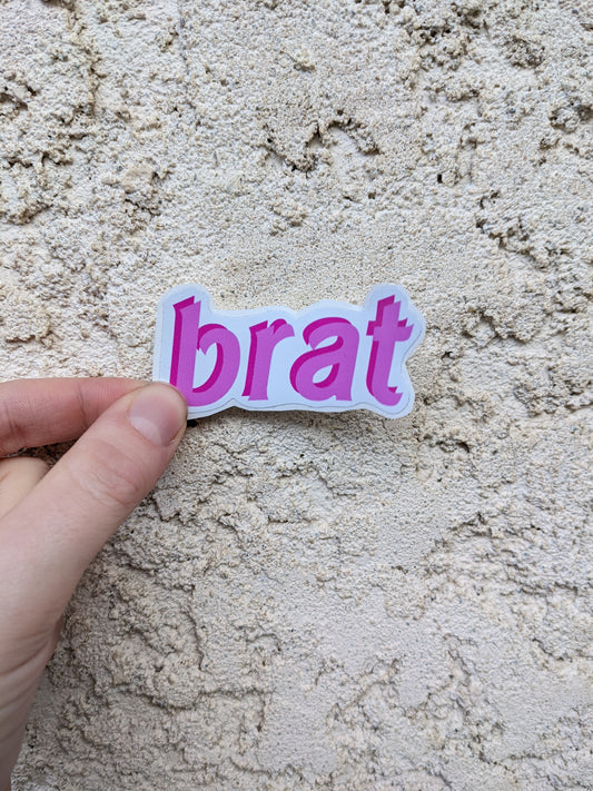 Brat 2-Tone Pink Sticker