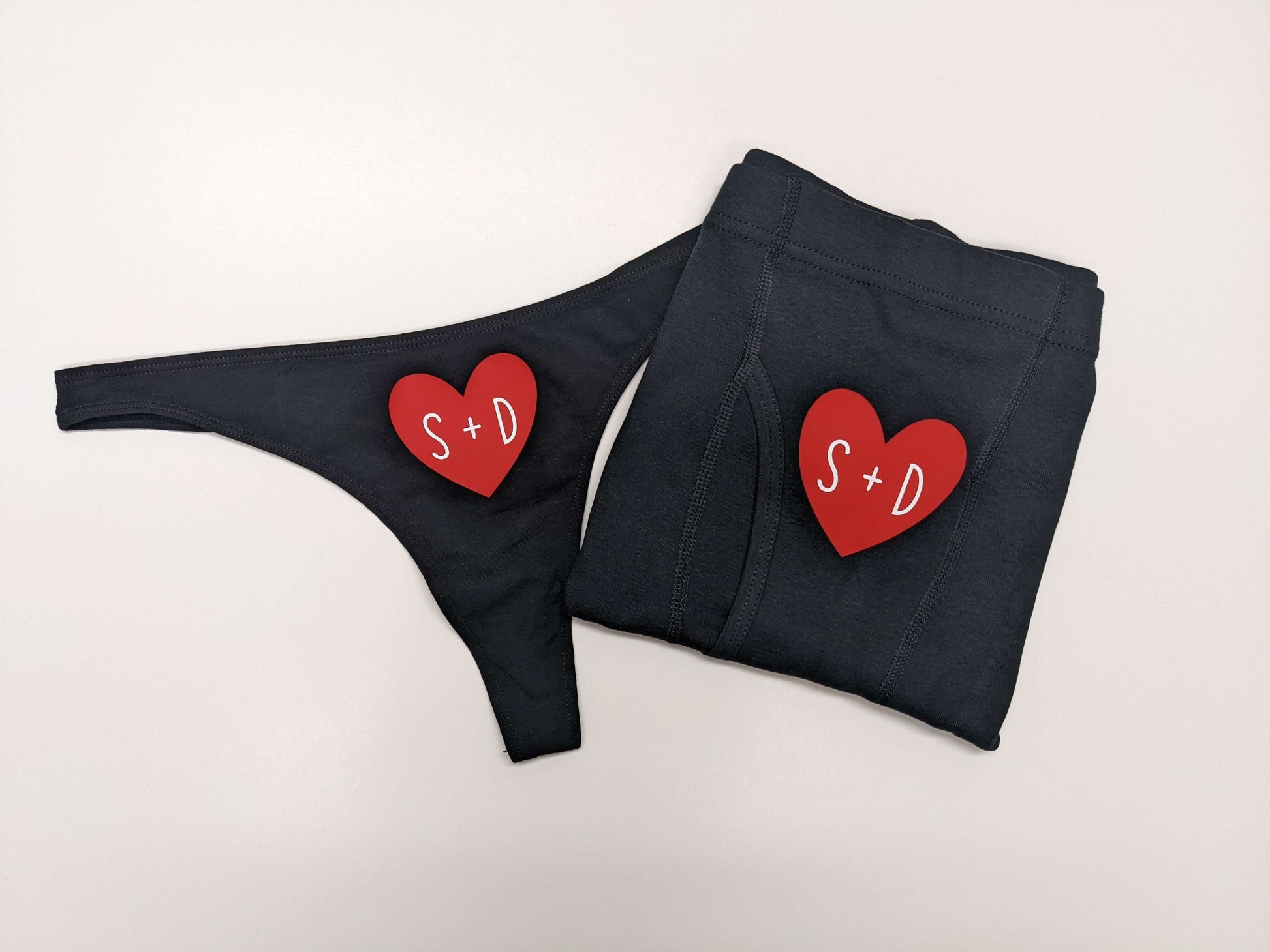 Couples Initial Matching Underwear Set – Celestial Red Shop