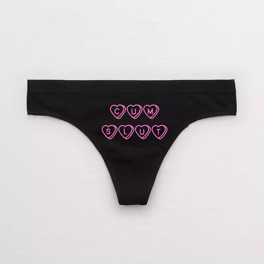 Cute Candy Hearts Cumslut Panties