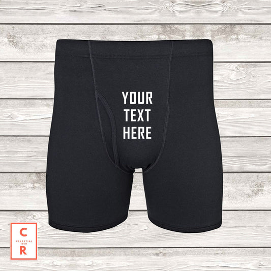 Custom Text Boxer Briefs