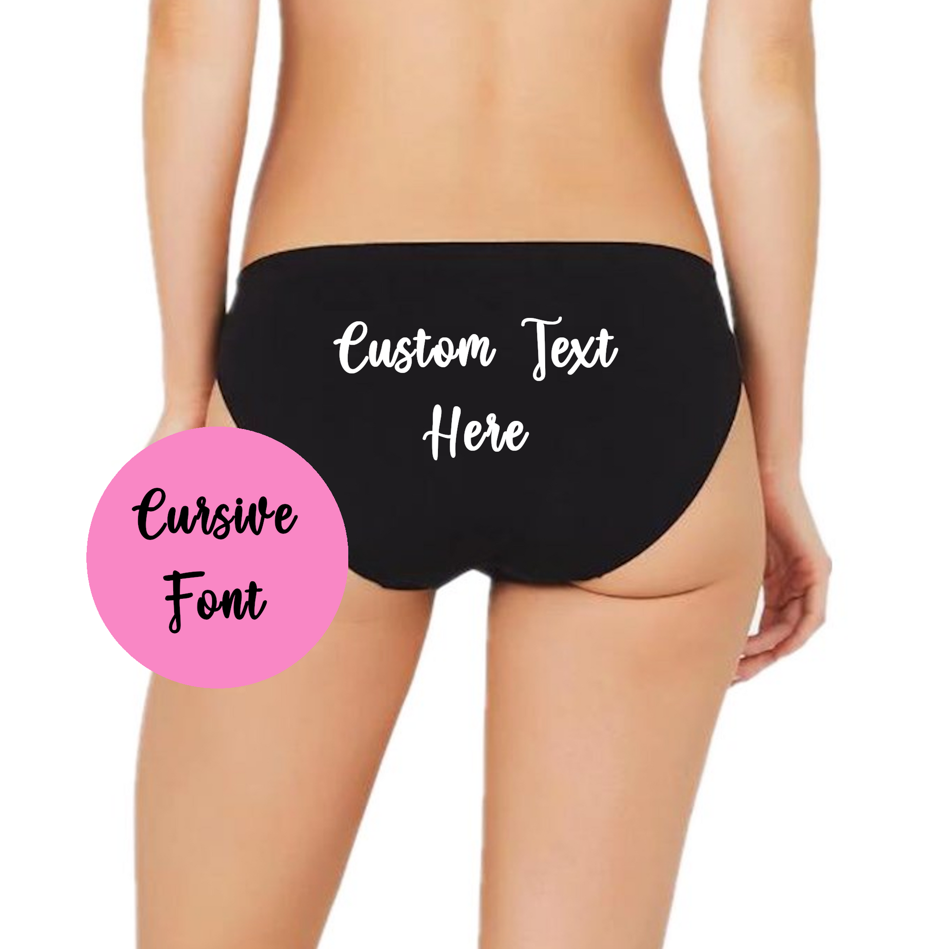 Custom Text Ladies Underwear - Basic Low-Rise Underwear