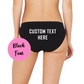 Custom Bikini Panties in Block Font