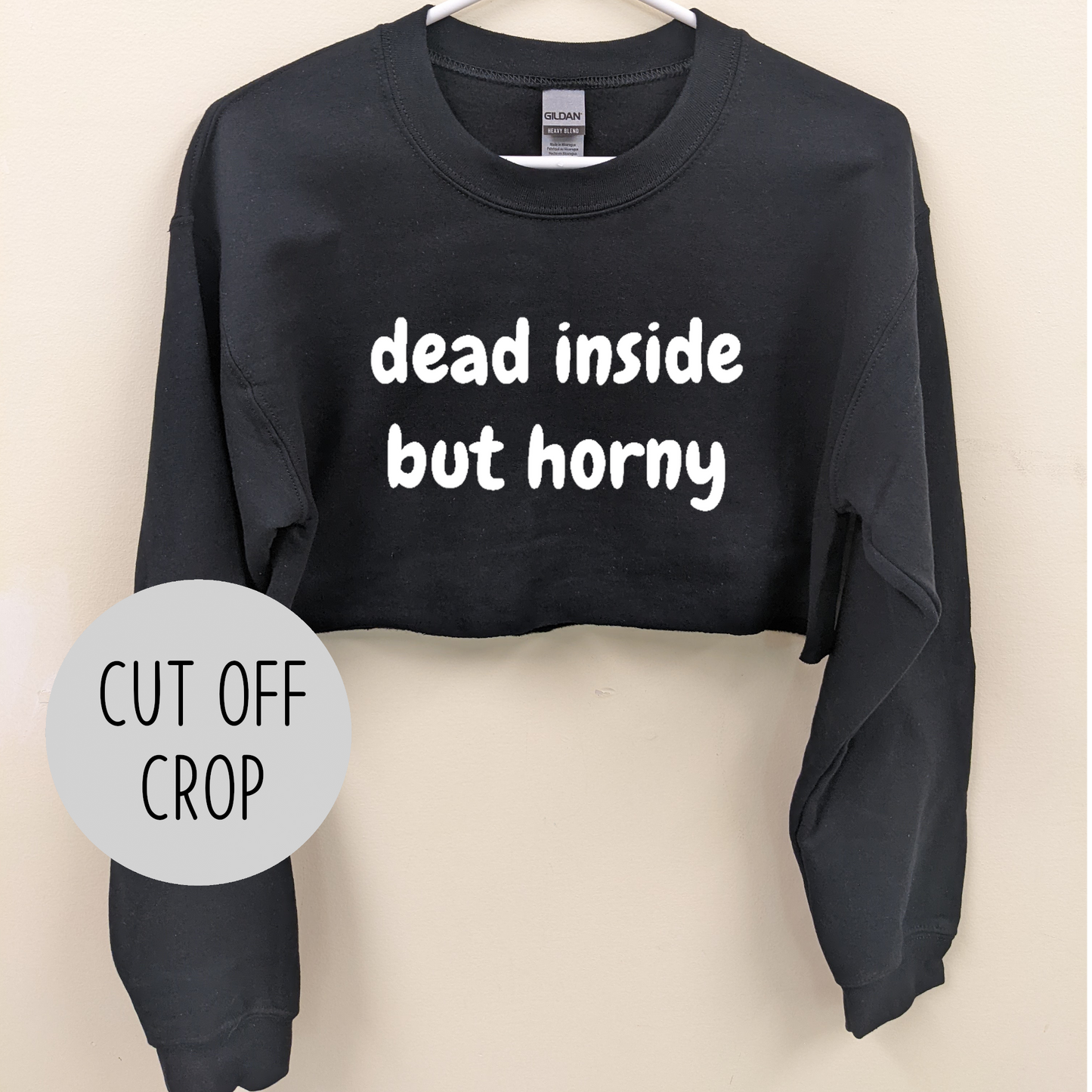 Dead Inside But Horny Cropped Sweater