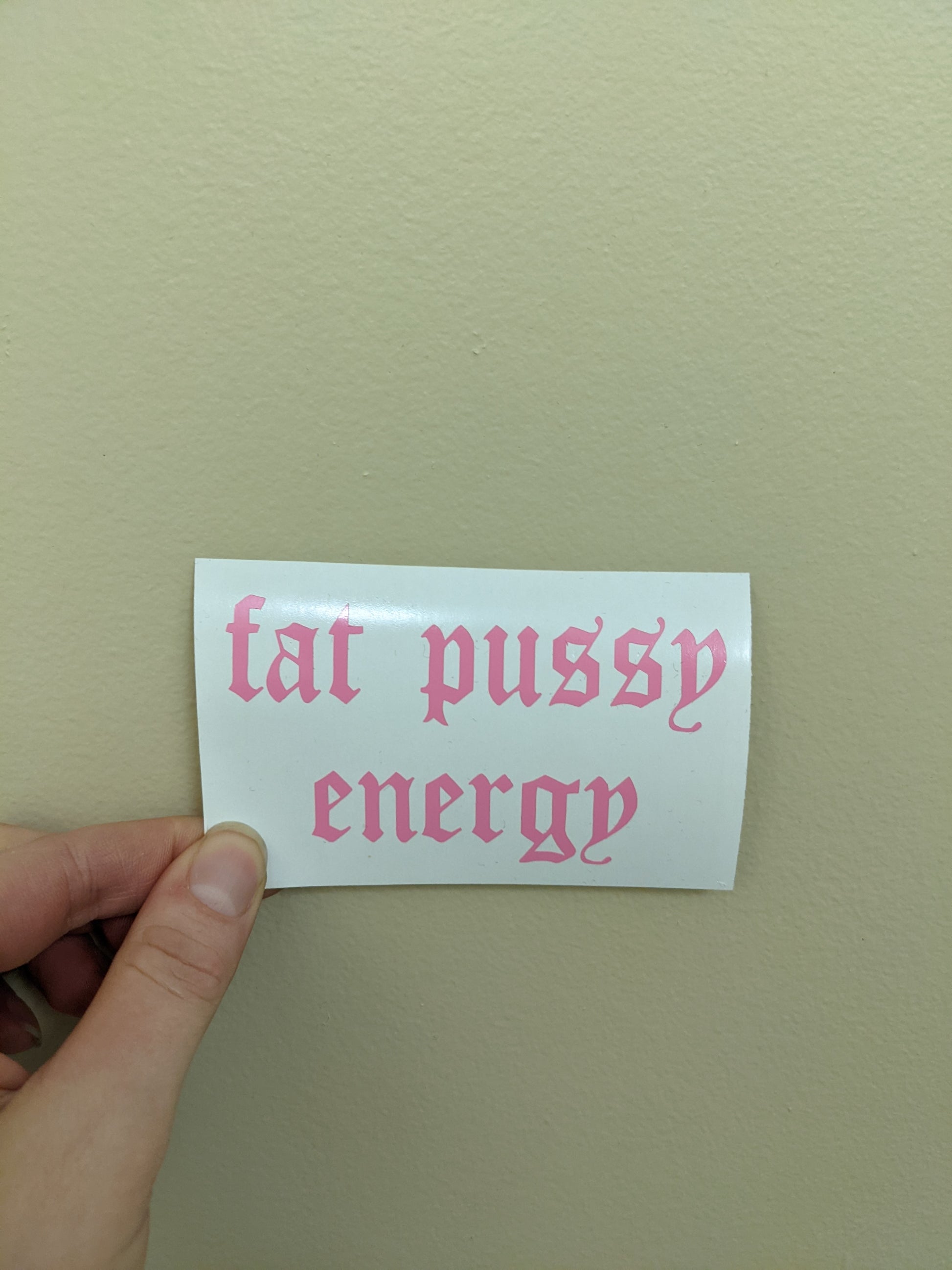 Fat Pussy Energy Decal