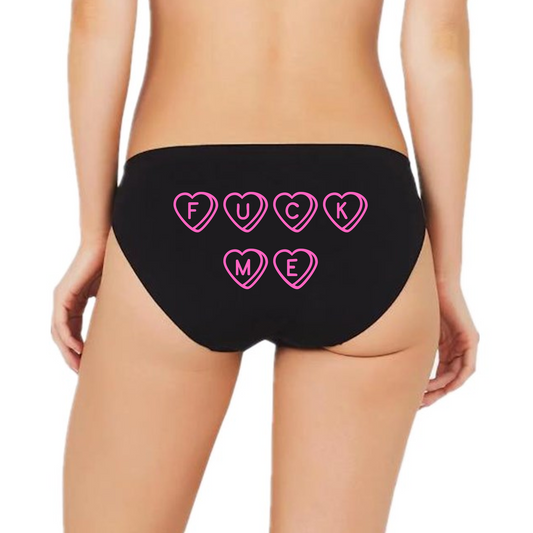 Fuck Me Candy Hearts Panties