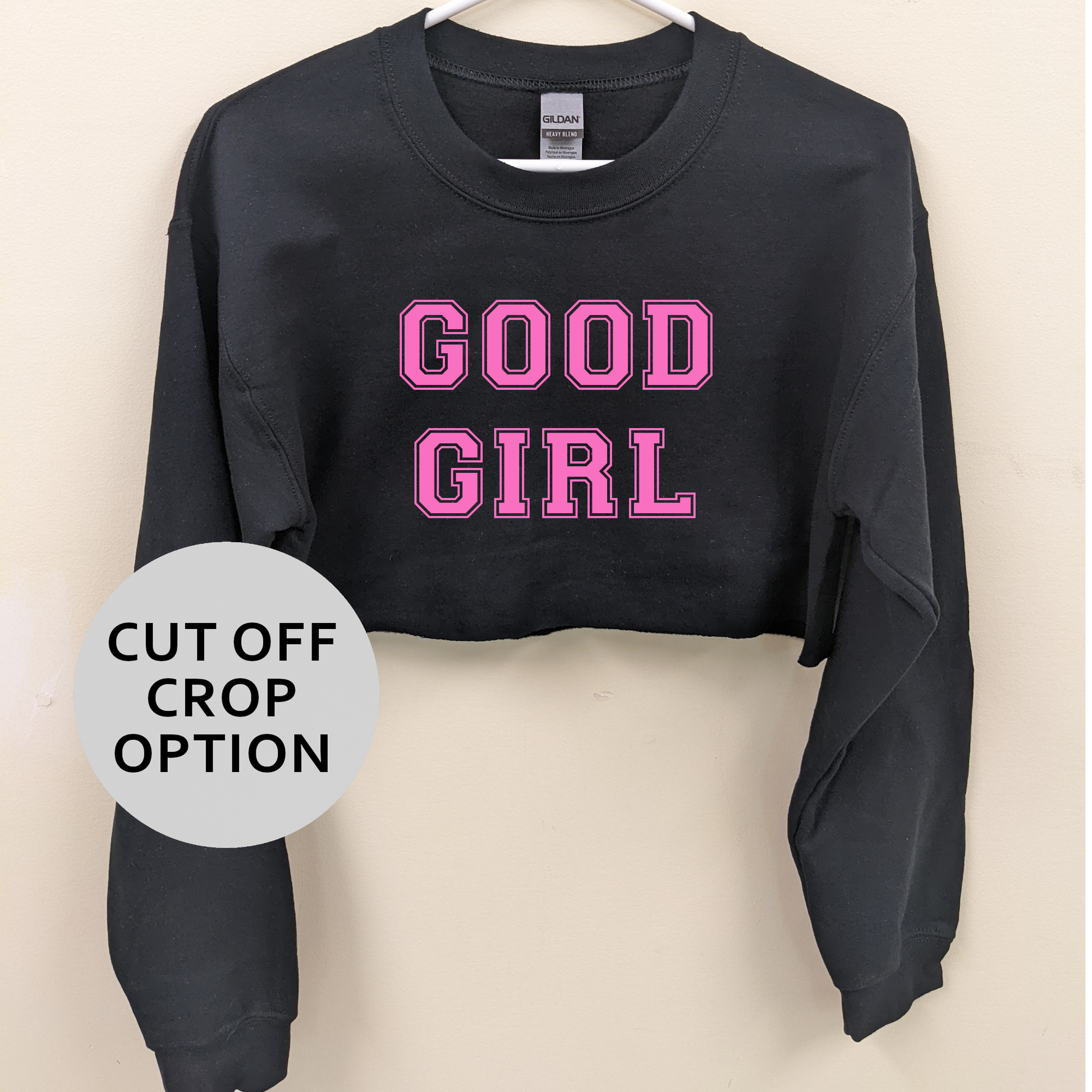 Good Girl Varsity Cropped Sweater