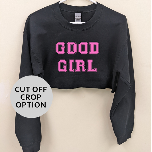 Good Girl Varsity Cropped Sweater