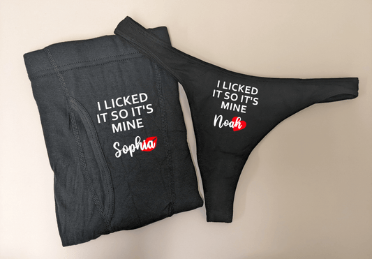 Buy HandmadeMen and Women Custom Funny Underwear Matching Set