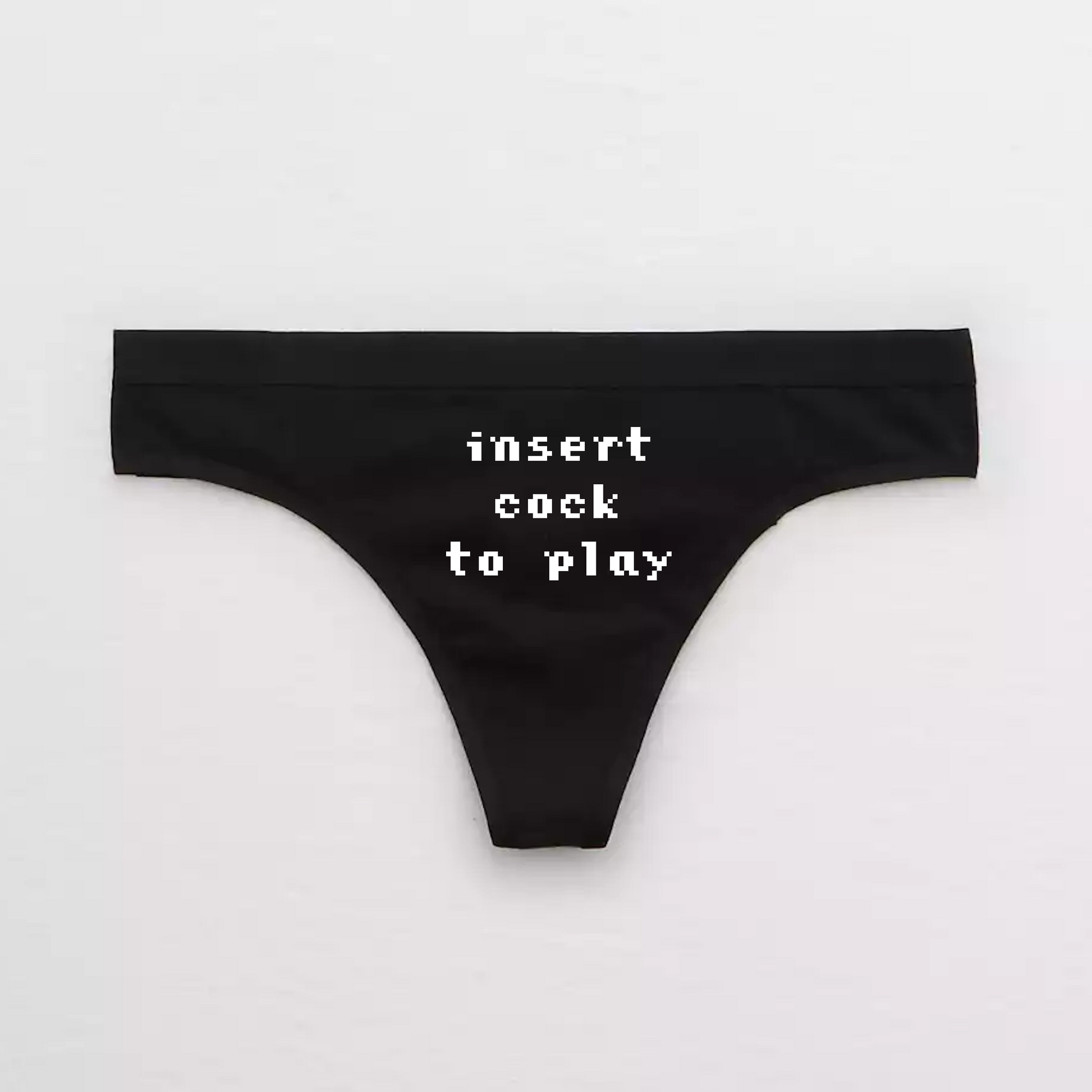 Insert Cock to Play Thong