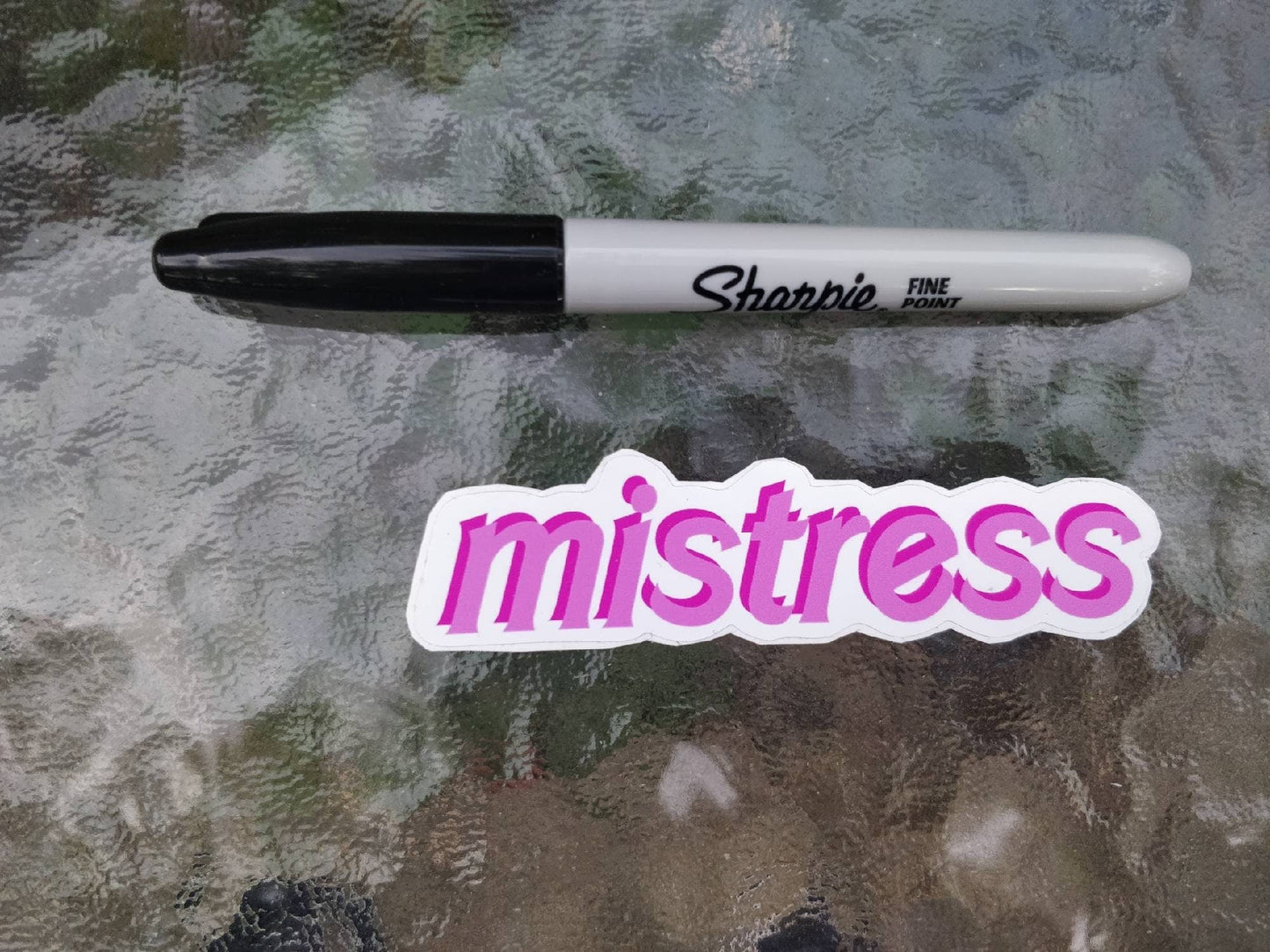 Mistress Sticker Size