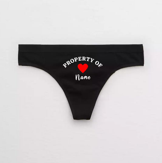 Property of Name Custom Thong
