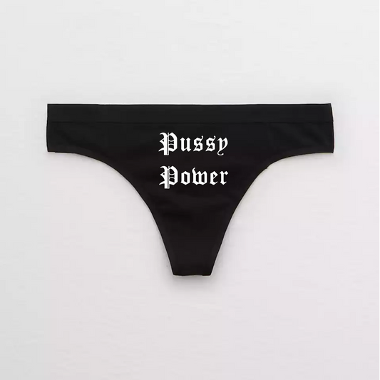 Pussy Power Goth Thong