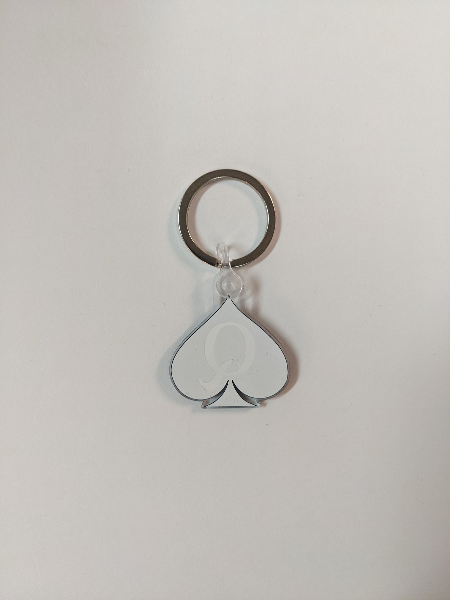 Queen of Spades Keychain Back