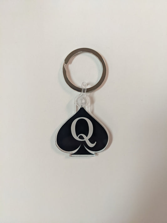 QOS Queen of Spades Keychain
